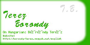 terez borondy business card